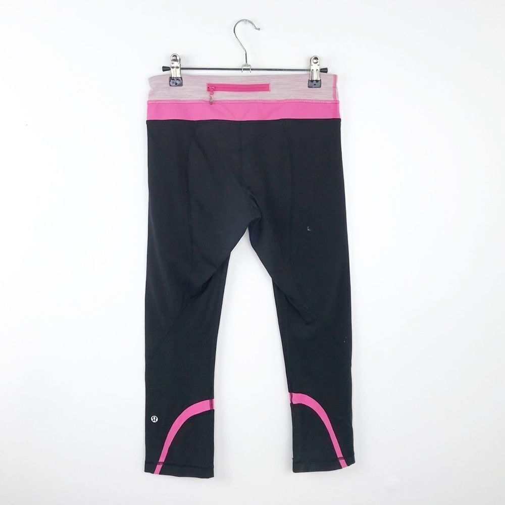 Lululemon run inspire crop leggings pink‎